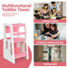 Kids Non-Slip Kitchen Step Stool with Double Safety Rails