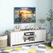 TV Stand with 2 Doors and Storage Shelves for Tvs up to 65 Inches