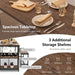 3 Pieces Kitchen Dining Set with Storage Rack
