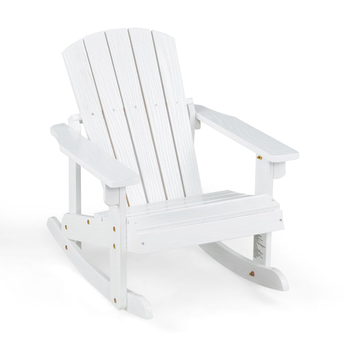 Patio Adirondack Rocking Chair with High Backrest