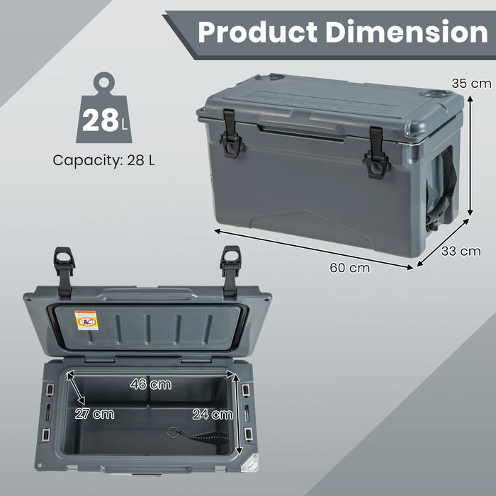 28L Rotomolded Cooler Insulated Portable Ice Chest