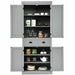 4-Door Tall Kitchen Cupboard Adjustable Shelves and Drawer